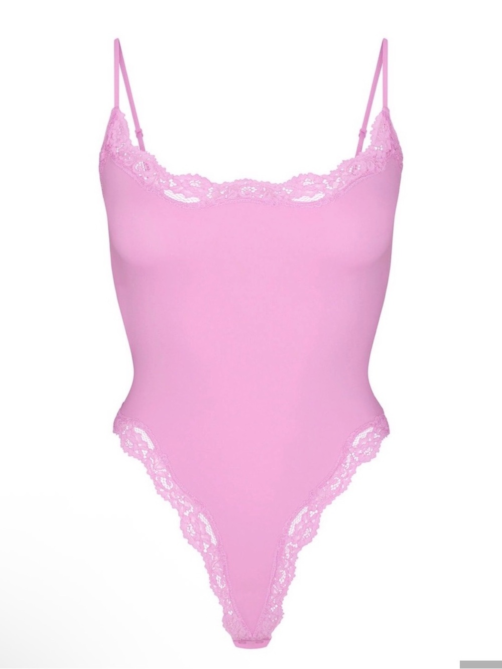 🌸 SKIMS Fits Everybody Lace Cami Bodysuit | Petal | 3X | NWT 🏷️